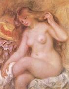 Pierre-Auguste Renoir Bather with Long Blonde Hair (mk09) oil painting on canvas